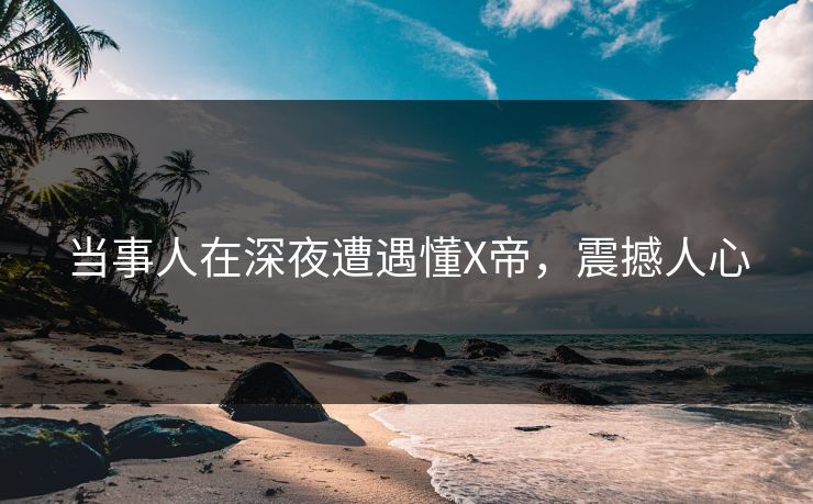 当事人在深夜遭遇懂X帝，震撼人心