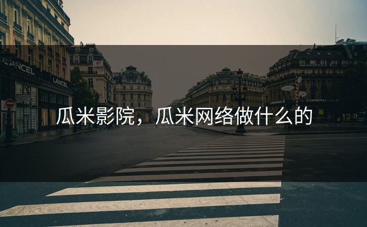 瓜米影院，瓜米网络做什么的