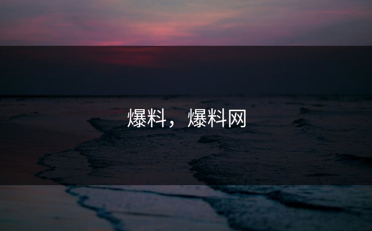 爆料，爆料网